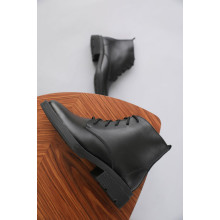 Ботинки черного цвета Молния/шнуровка VM-Villomi Classiс Кожа/Байка р.36 (256605)