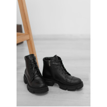 Черные кожаные Ботинки на байке VM-Villomi Citi Весна/Осень р.41 (od3211)