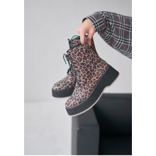 Ботинки Весна/Осень на байке VM-Villomi Леопард Натуральный нубук р.36 (astra711)