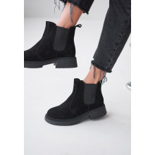 Ботинки (челси) Весна/Осень на байке VM-Villomi Черные Натуральная замша р.36 (astra72ch)