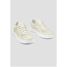 Бежевые кеды (кроссовки) VM-Villomi Натуральная кожа/Перфорация р.36 (em092)