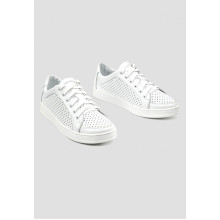 Белые кеды (кроссовки) VM-Villomi Натуральная кожа/Перфорация р.36 (em12)
