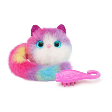 Интерактивная мягкая детская игрушка кошечка Помсис Щербет Skyrocket Pomsies Sherbert (01938)