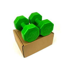 Гантели цельные (композитные) NEO-SPORT 2 шт. по 2 кг Зеленые