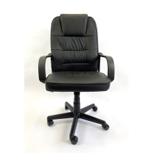 Кресло офисное компьютерное с подлокотниками NEO C1513 NORD Black (ЭKO-кожа)