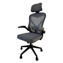 Кресло офисное компьютерное PROLINE T2505 эргономичное с подголовником Gray (сетка)