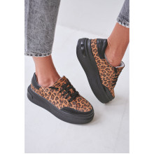Кеды (кроссовки) под леопарда VM-Villomi Натуральная кожа/замша р.36 (lusi20L)