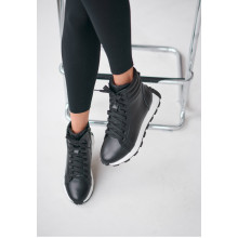 Ботинки черные Весна/Осень на молнии VM-Villomi Натуральная кожа/Байка р.38 (17640)