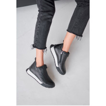 Ботинки черные Весна/Осень на байке VM-Villomi Натуральная кожа р.36 (17643)