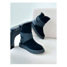 Замшевые черные Ботинки на овчине VM-Villomi Зима р.36 (ug01)