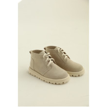 Бежевые Ботинки на байке VM-Villomi Натуральная замша/шнуровка р.36 (ug05b)