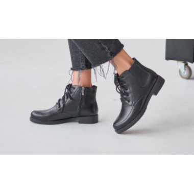 Черные демисезонные ботинки VM-Villomi Весна-Осень Натуральная кожа р.39 (101804k)