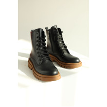 Ботинки черные Весна/Осень на молнии VM-Villomi Натуральная Кожа/Байка р.37 (astra77)