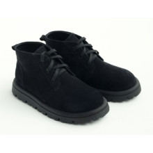 Черные Ботинки на байке VM-Villomi Натуральная замша/шнуровка р.36 (ug05ch)